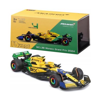 Bburago Model BOLID F1 McLaren MCL38 Lando Norris GP Monaco 2024 SENNA 1:43 – Hledejceny.cz