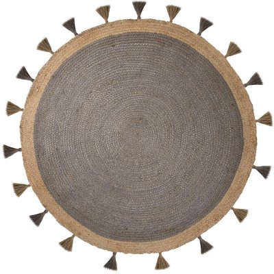 Flair Rugs Lunara Jute Circle Grey Šedá