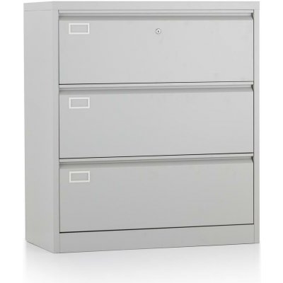 Rauman dvouřadá kovová kartotéka A4 RAL 7035 – Zboží Mobilmania