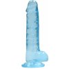 Dilda RealRock Realistic Dildo With Balls 7' 19 Cm Klasické dildo s přísavkou Modrý