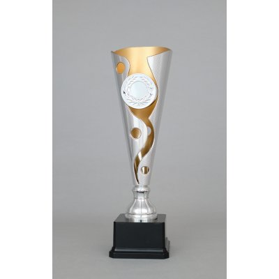 Stříbrno zlatý sportovní pohár 34 39 cm 34 cm – Hledejceny.cz