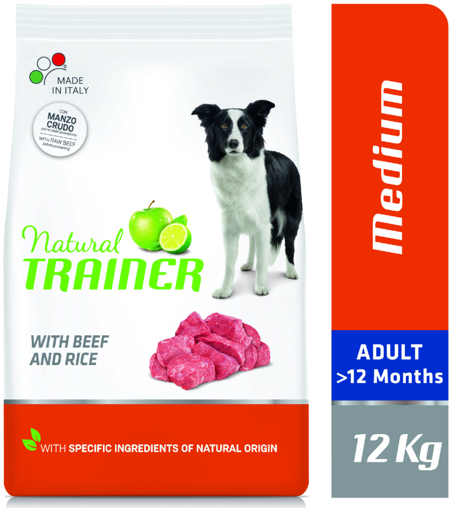 Nova Foods Trainer Natural Adult Medium hovězí a rýže 12 kg