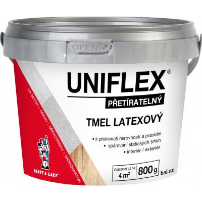 Uniflex latexový tmel na sádrokarton zdivo a dřevo 800 g – Zbozi.Blesk.cz