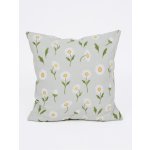 MKLuzkoviny.cz Bavlna Renforcé Sedmikrásky šedozelené 40 x 40 cm – Hledejceny.cz