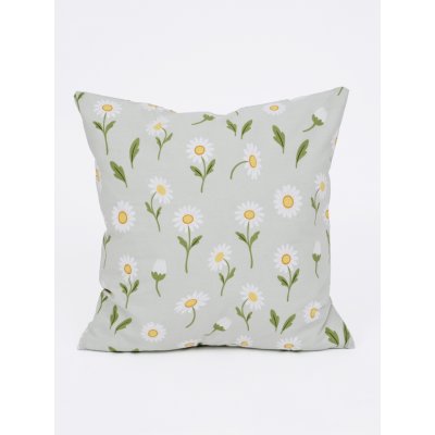 MKLuzkoviny.cz Bavlna Renforcé Sedmikrásky šedozelené 40 x 40 cm – Hledejceny.cz