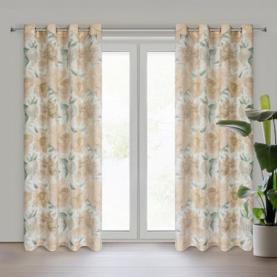 EUROFIRANY ZATEMŇOVACÍ ZÁVĚS NA KROUŽCÍCH KARLA 140X250 CM VZOROVANÁ – Sleviste.cz
