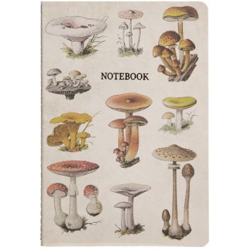 sass & belle Notes Vintage Mushrooms A5 multi papír