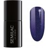 UV gel Semilac Paris UV Hybrid gelový lak na nehty 087 Glitter Indigo 7 ml