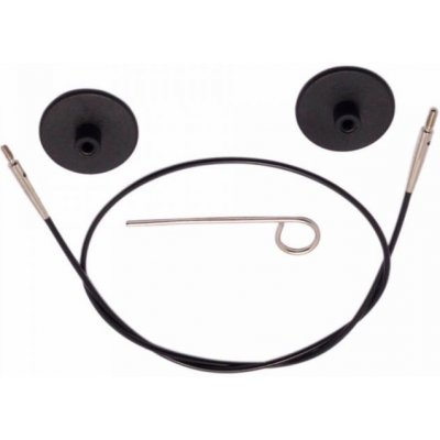 Výměnné lanko KnitPro 150 cm černá, stříbrná – Zboží Mobilmania