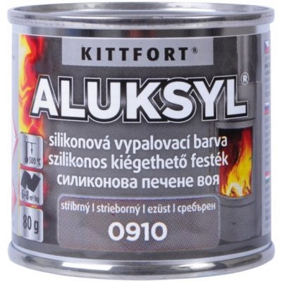 Kittfort Aluksyl vypalovací silikonová žáruvzdorná barva 0910 stříbrná 400 g