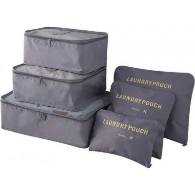 Verk 01500 Sada cestovních organizérů do kufru 6 ks šedá – Zboží Dáma