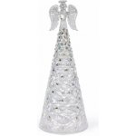 DECOLED Skleněný anděl 10 × 26 cm, čiré sklo – Zboží Dáma