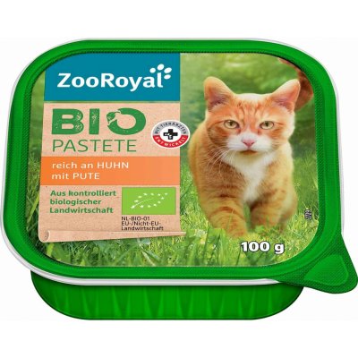 ZooRoyal Bio kuřecí maso s krůtím masem 16 x 100 g – Hledejceny.cz