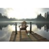 Tapety WEBLUX Samolepka fólie Chair on Dock at Alice Lake in Late Afternoon - 71698503 Křeslo na doku v Alice Lake v pozdním odpoledni 145 x 100 cm