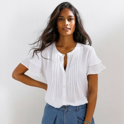 Halenka se sámky a krátkými rukávy režná – Hledejceny.cz