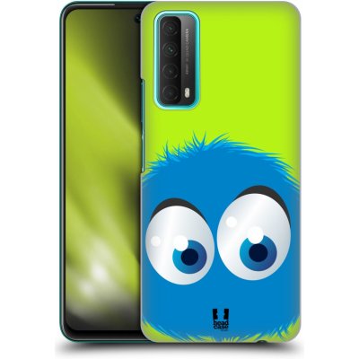 Pouzdro HEAD CASE Huawei P SMART 2021 Chlupatý smajlík modrý zelené pozadí – Zboží Mobilmania