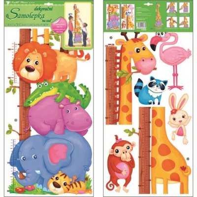 Room Decor samolepky na zeď strom zvířátka v zoo žirafa 70 x 33 cm 1 arch – Zboží Mobilmania