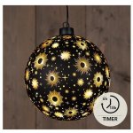 NIPEKO Dekor.koule černá 15cm LED – Hledejceny.cz