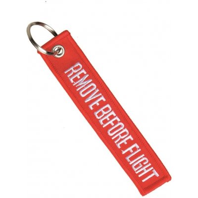 Přívěsek na klíče MILTEC remove before flight červená