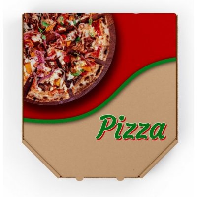 Krabice na pizzu s potiskem 200ks bílá 33x33x3 cm – Zboží Mobilmania