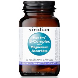 Viridian High Five B Complex with Magnesium Ascorbate 30 kapslí