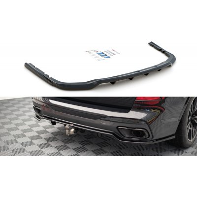 Maxton Design středový spoiler pod zadní nárazník s žebrováním s žebrováním pro BMW X7 G07, černý lesklý plast ABS – Zboží Mobilmania
