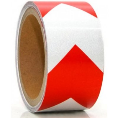 Kinekus Reflexní páska 50mm x 5m kin červeno-bílá 2050091 – Zboží Dáma