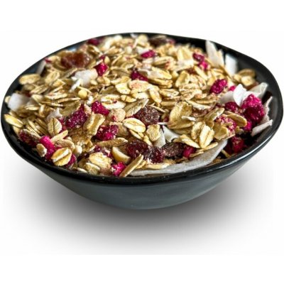Lyopotraviny s.r.o. Nepečené müsli s lyofilizovaným granátovým jablkem a fíky 1000 g – Zboží Dáma