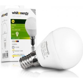 Whitenergy Led žárovka SMD2835 B45 E14 5W bílá mléčná