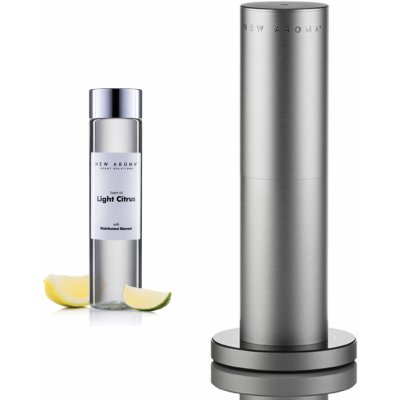 New Aroma difuzér Tower silver 100 m2 + 200 ml olej Light Citrus aroma olej – Zboží Mobilmania