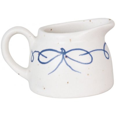 Strömshaga Kameninový džbánek na mléko Viola Bow Blue, bílá barva, keramika – Zbozi.Blesk.cz