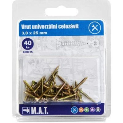 Vrut un.celozávit 3,0x 25mm ZZ (40ks) – Hledejceny.cz