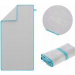 Nils Camp Ručník z mikrovlákna NCR12 šedá sv modrá 180 x 100 cm – Zbozi.Blesk.cz