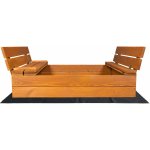 Ourbaby pískoviště borovicové přírodní dřevo 100x100 cm – Zboží Dáma
