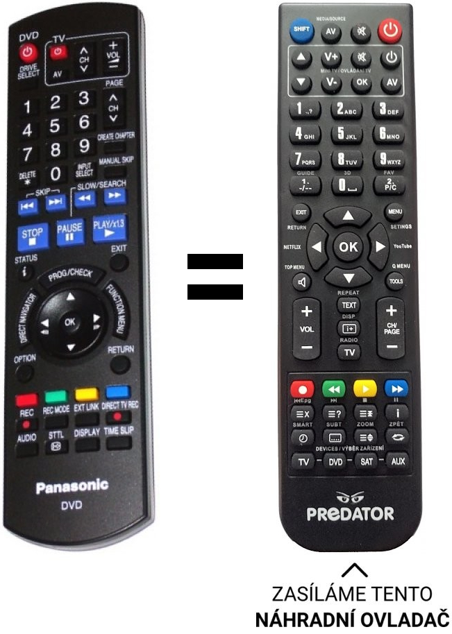 Dálkový ovladač Predátor Panasonic N2QAYB000230