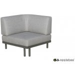 Apple Bee Rohový díl Maui, 85x85x68 cm, rám lakovaný hliník Taupe, výplet lanko Mid Grey, sedák venkovní látka Olefin Smoked Grey – Hledejceny.cz