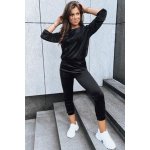 Dstreet dámské velurové teplákové soupravy Velvet harmony černé AY0879 – Zboží Mobilmania