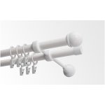 GARNÝŽE-HEBR Garnýž Todi bílá dvojitá 220 cm – HobbyKompas.cz