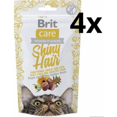 Brit Care Cat Snack Shiny Hair 4 x 50 g – Zboží Mobilmania