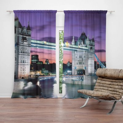Sablio Závěs Tower Bridge: 2ks 140x250cm – Hledejceny.cz