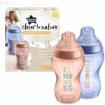 Tommee Tippee Kojenecká láhev C2N růžová 2ks 340ml – Hledejceny.cz
