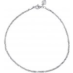 SILVEGO stříbrný točený řetízek curb na nohu jess se srdíčkem ZT290375A – Sleviste.cz