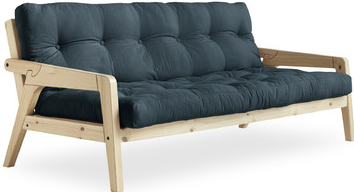 Sofa GRAB by Karup 100*200 cm natural + futon petrol blue 757