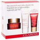 Clarins 40 + Essential Care denní krém Extra-Firming 50 ml + noční krém Extra-Firming 15 ml + čisticí pěna Gentle Foaming Cleanser 30 ml dárková sada