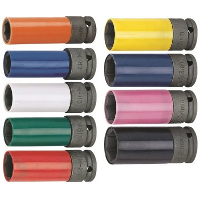 Nástrčné hlavice 1/2", s krytkou na ALU, pro rázové utahováky, 15-27mm - JONNESWAY, Velikost: 22 mm – Sleviste.cz