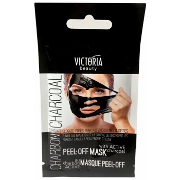 Victoria Beauty černá slupovací maska s aktivním uhlím 10 ml