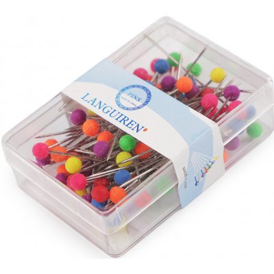 Špendlíky s plastovou neonovou hlavičkou délka 38 mm Varianta: mix, Balení: 1 krab. – Zboží Dáma