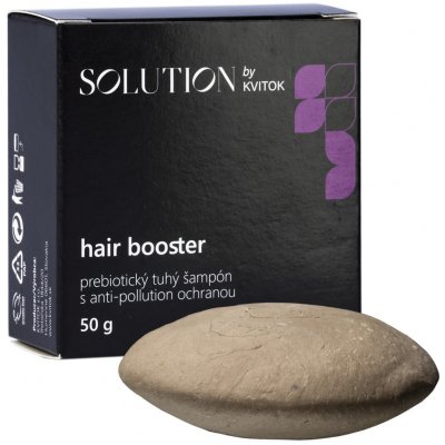 Kvitok Solution Prebiotický tuhý šampon s antipollution ochranou Hair Booster (50 g) – Zboží Dáma