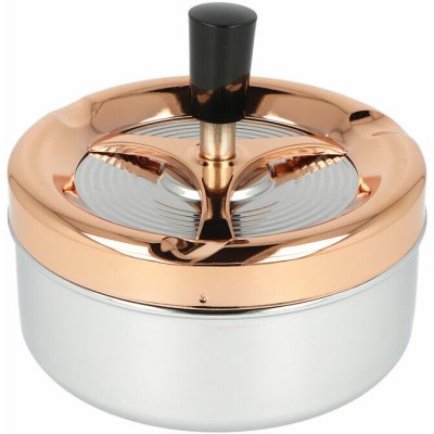 KRCZ Cigaretový popelník kovový otočný Chrome/Bronze 13cm – Zboží Dáma KRCZ Cigaretový popelník kovový otočný Chrome/Bronze 13cm – Zboží Dáma