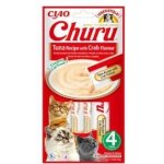 Inaba Churu cat snack tuňák s krabí příchutí 4 x 14 g – Zboží Mobilmania